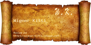 Wigner Kitti névjegykártya